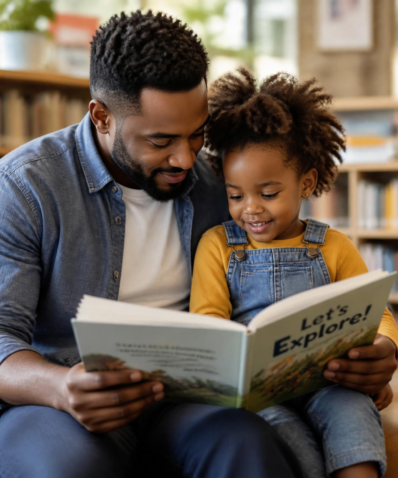 A parent and child together in a bright, welcoming space